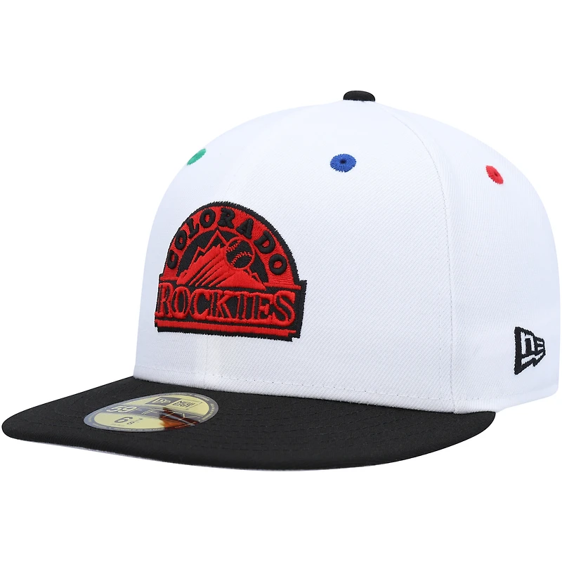 NWE ROCKIE WHITE MLB PRIMARY EYES 59FIFTY HATMENHIC