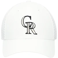 Casquette flexible REPREVE Neo 39THIRTY des Colorado Rockies New Era pour hommes, blanche