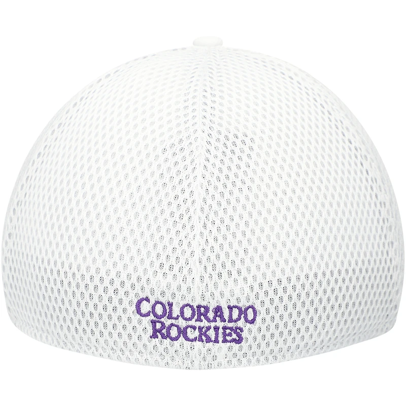 Casquette flexible REPREVE Neo 39THIRTY des Colorado Rockies New Era pour hommes, blanche