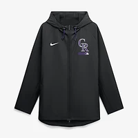 Veste à capuche zippée intégrale Nike Colorado Rockies Authentic Collection noire pour homme