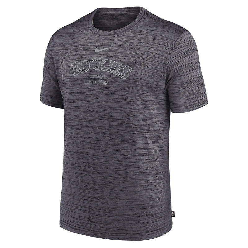 Men's Nike Black Colorado Rockies Authentic Collection Velocity Performance T-Shirt