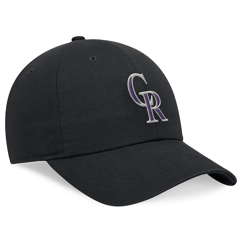 Men's Nike Black Colorado Rockies Club Adjustable Hat