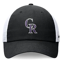 Casquette ajustable Nike Colorado Rockies Club Trucker pour homme, noire