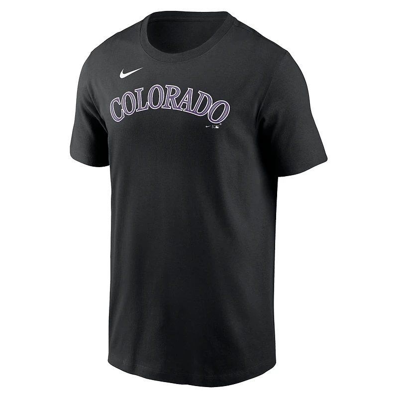 T-shirt Nike noir avec logo Fuse des Rockies du Colorado pour homme