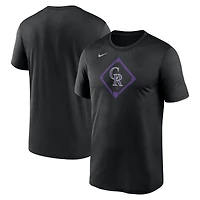 T-shirt Nike Dri-FIT Icon Legend noir Colorado Rockies pour homme