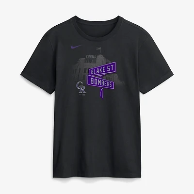 T-shirt Nike noir pour homme, Colorado Rockies Local