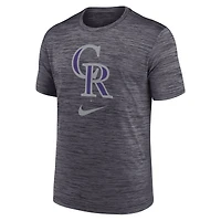 Men's Nike Black Colorado Rockies Logo Velocity Performance T-Shirt