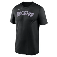 T-shirt Nike Dri-FIT blanc Colorado Rockies pour homme, logo New Legend