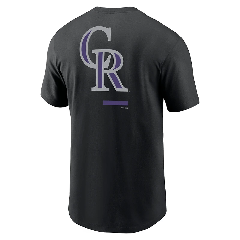 Men's Nike Black Colorado Rockies Over the Shoulder T-Shirt