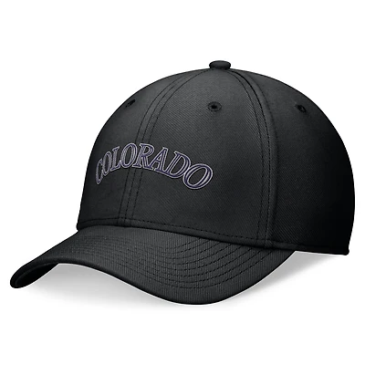 Casquette Nike Performance Flex noire Colorado Rockies pour homme