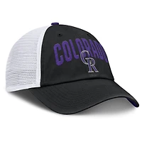 Casquette trucker ajustable Nike Colorado Rockies Primetime Club noire pour homme