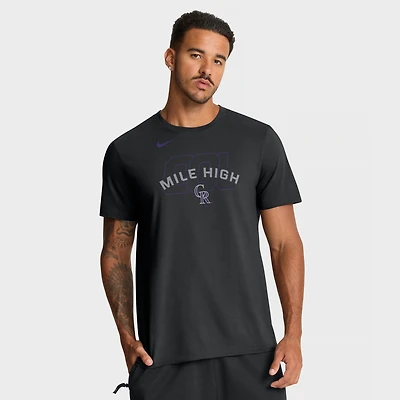 T-shirt Nike noir pour homme Colorado Rockies Primetime Fashion