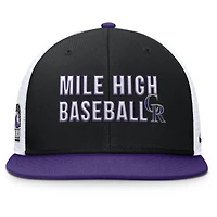 Men's Nike  Black Colorado Rockies Pro Trucker Snapback Hat