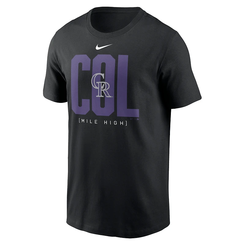 Men's Nike Black Colorado Rockies Scoreboard T-Shirt