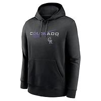 Men's Nike Black Colorado Rockies Swoosh NeighborHOOD Pullover Hoodie