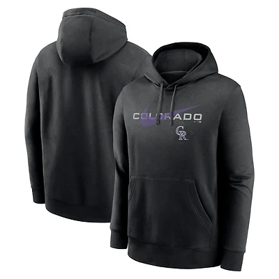 Sweat à capuche Nike NeighborHOOD pour homme, noir, Colorado Rockies, logo Swoosh.