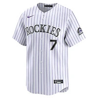 Maillot de joueur alternatif Nike Brendan Rodgers blanc Colorado Rockies pour homme