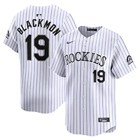 Maillot Nike Charlie Blackmon pour homme, blanc, Colorado Rockies, domicile limité, joueur