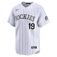 Maillot Nike Charlie Blackmon pour homme, blanc, Colorado Rockies, domicile limité, joueur