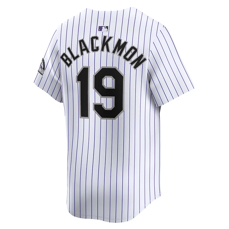 Maillot Nike Charlie Blackmon pour homme, blanc, Colorado Rockies, domicile limité, joueur