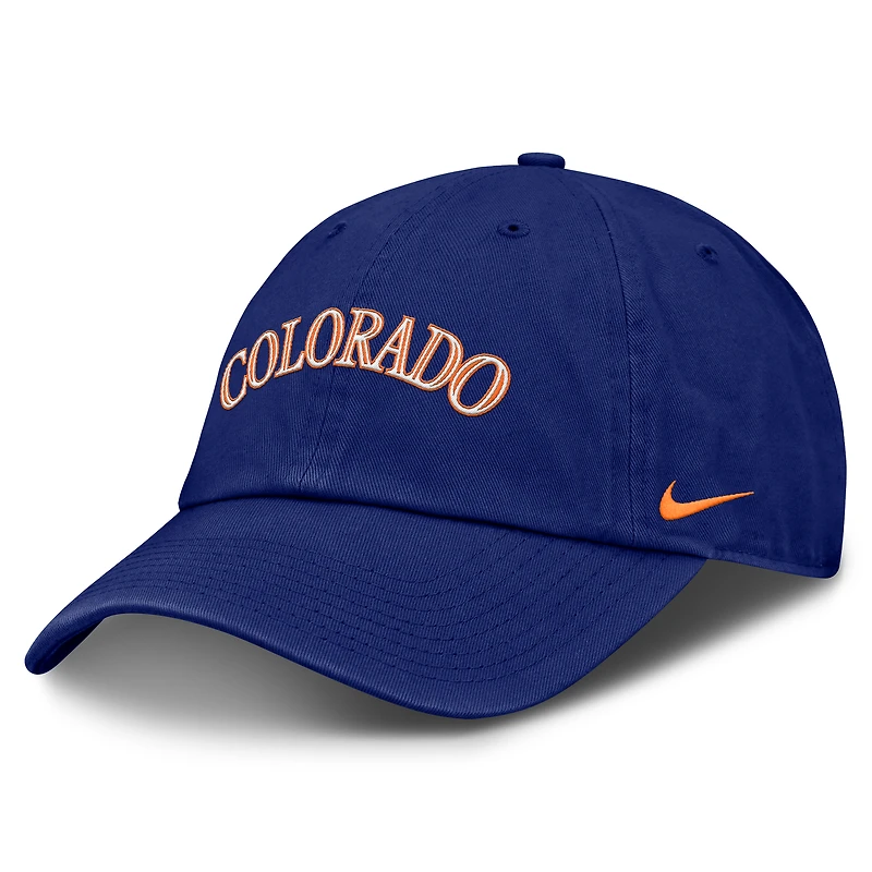 Casquette ajustable Nike Deep Royal Colorado Rockies Club pour homme