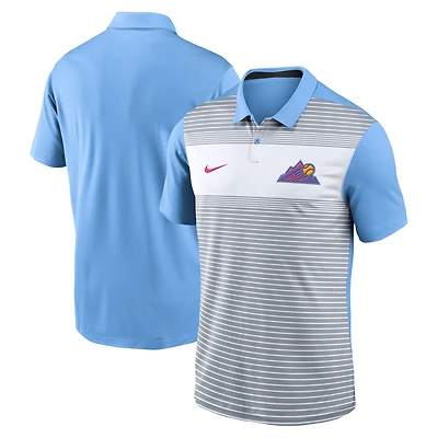 Men's Nike  Gray/Light Blue Colorado Rockies 2025 City Connect Fashion Legacy Icon Vapor Performance Polo
