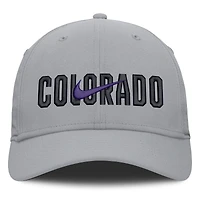 Casquette Nike grise Colorado Rockies Primetime Rise Dri-FIT Flex pour homme