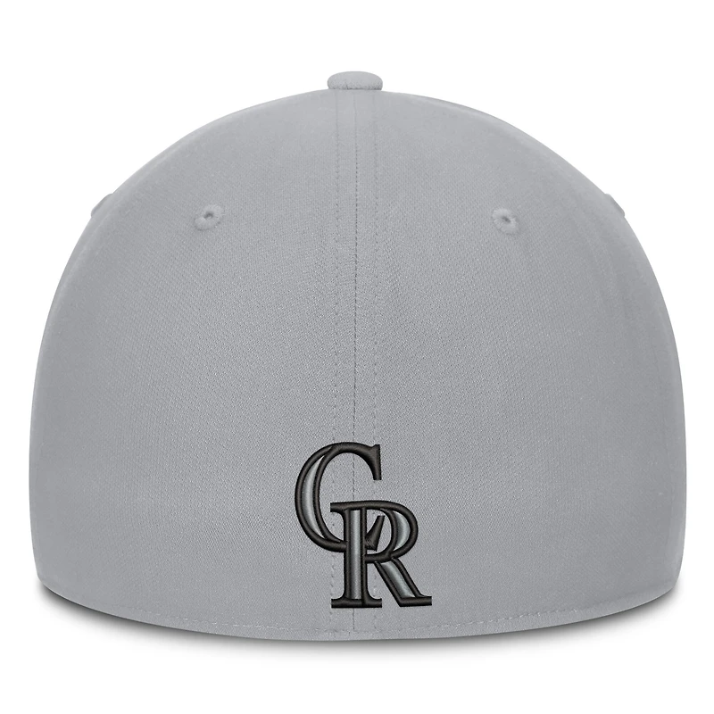 Men's Nike  Gray Colorado Rockies Primetime Rise Dri-FIT Flex Hat