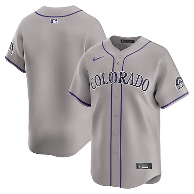 Maillot Nike Colorado Rockies Road Limited pour homme, gris
