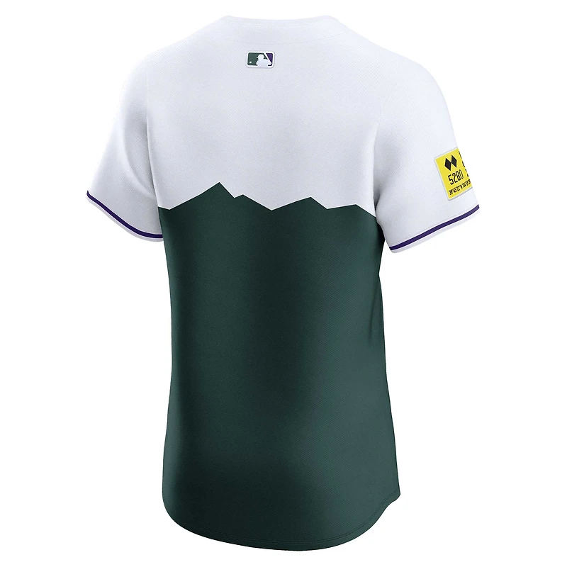 Maillot Nike City Connect Elite Colorado Rockies vert pour homme