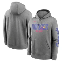 Men's Nike  Heather Charcoal Colorado Rockies 2025 City Connect French Terry Club Fleece Pullover Hoodie