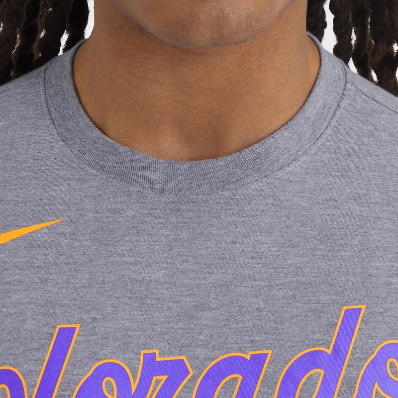 Men's Nike Heather Charcoal Colorado Rockies City Connect Script Tri-Blend T-Shirt