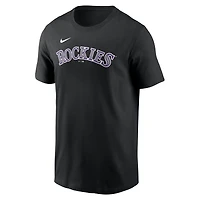 T-shirt Nike Kris Bryant pour homme, noir, Colorado Rockies Fuse, nom et numéro