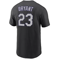 T-shirt avec nom et numéro Nike Kris Bryant Colorado Rockies pour homme, noir