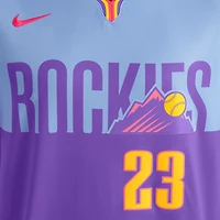 Men's Nike Kris Bryant Purple/Light Blue Colorado Rockies 2025 City Connect Limited Player Jersey