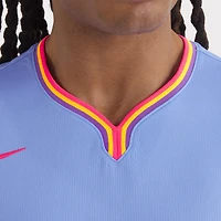 Maillot Nike Kris Bryant violet/bleu clair pour homme des Colorado Rockies 2025 City Connect Limited Player