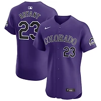 Maillot de joueur alternatif d'élite Nike Kris Bryant violet des Colorado Rockies pour homme
