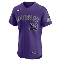 Maillot de joueur alternatif d'élite Nike Kris Bryant violet des Colorado Rockies pour homme