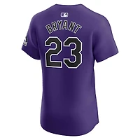 Maillot de joueur alternatif d'élite Nike Kris Bryant violet des Colorado Rockies pour homme