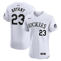 Maillot Nike Kris Bryant pour homme, blanc, Colorado Rockies, Domicile Elite