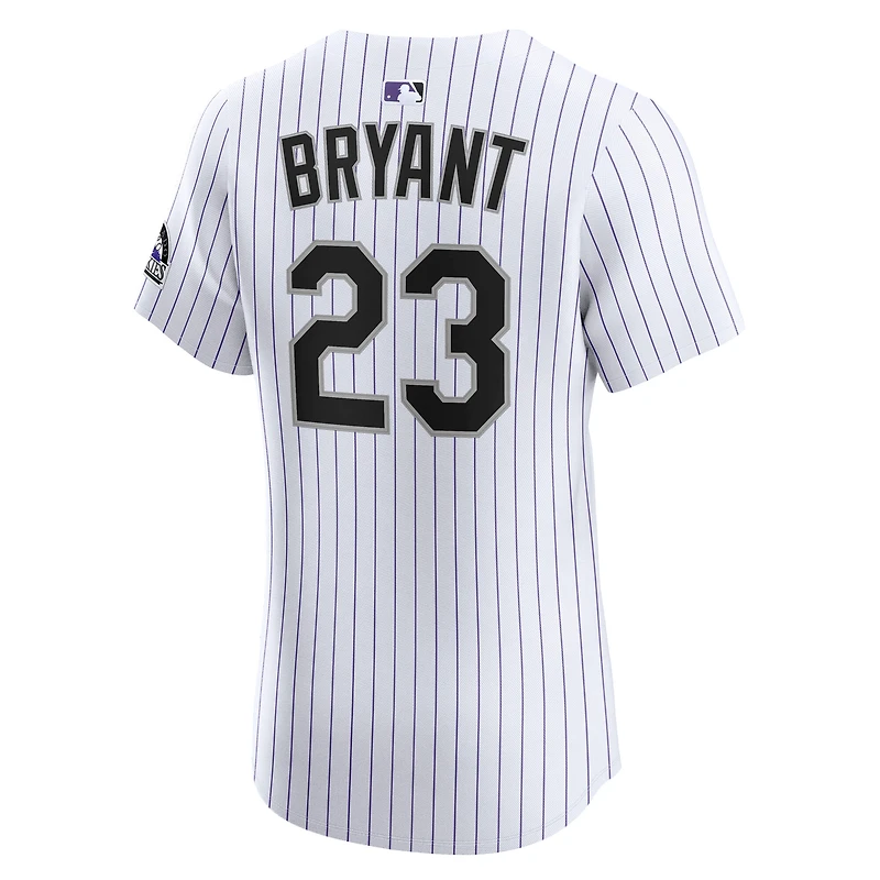 Men's Nike Kris Bryant White Colorado Rockies Home Elite Player Jersey