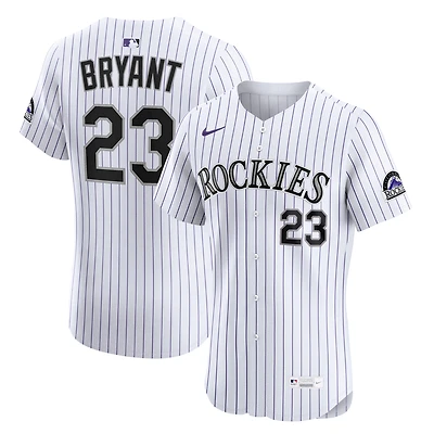 Men's Nike Kris Bryant White Colorado Rockies Home Elite Player Jersey