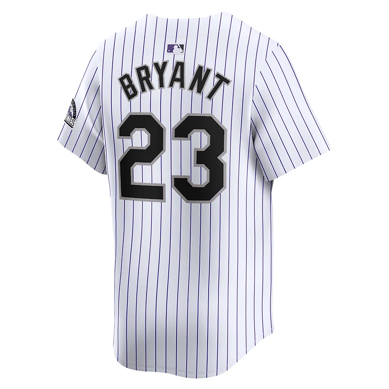 Maillot Nike Kris Bryant pour homme, blanc, Colorado Rockies, domicile limité, joueur