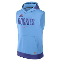 Men's Nike Light Blue Colorado Rockies 2025 City Connect Authentic Collection Dri-FIT Sleeveless Hoodie