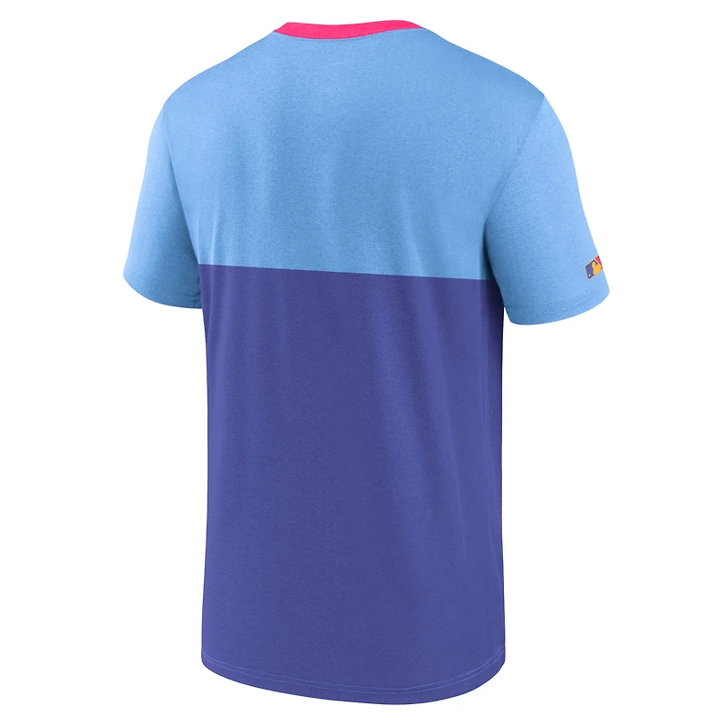 T-shirt Nike bleu clair Colorado Rockies Authentic Collection City Connect Velocity Dri-FIT pour homme