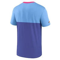 T-shirt Nike bleu clair Colorado Rockies Authentic Collection City Connect Velocity Dri-FIT pour homme