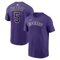 Men's Nike Matt Holliday Purple Colorado Rockies Cooperstown Collection Name & Number T-Shirt