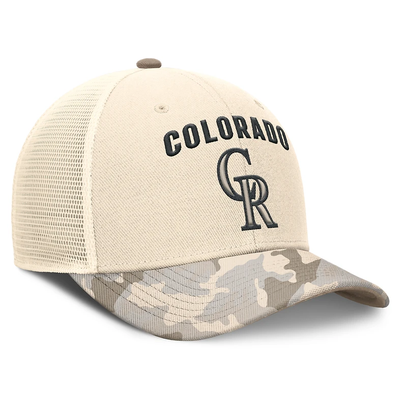 V110793 Rockie 15A MLB NIK Camo Natural Pack Rise structuré réglable Hatmenstr NB04-15A-DNV-D7W #4