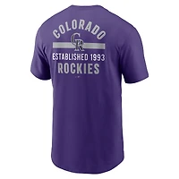 Men's Nike Purple Colorado Rockies 2-Hit T-Shirt
