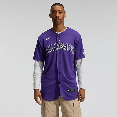 Men's Nike  Purple Colorado Rockies Alternate Authentic Jersey